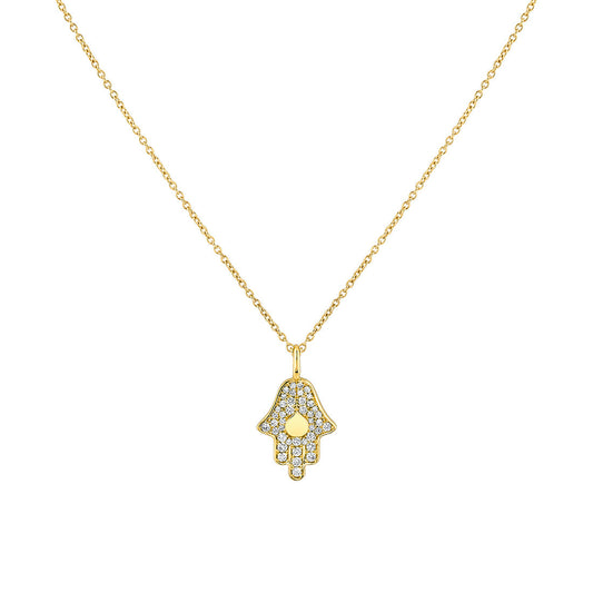 Eternelle Diamond Hamsa Hand Pendant
