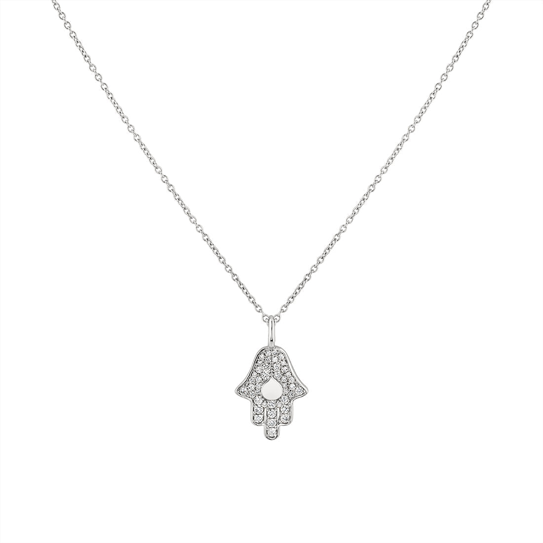 Eternelle Diamond Hamsa Hand Pendant