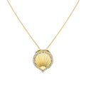 Solaz Shell Sun Rise Diamond Pendant