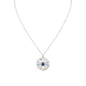 Solaz Evil Eye Diamond and Sapphire Medallion Pendant