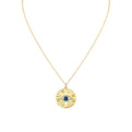 Solaz Evil Eye Diamond and Sapphire Medallion Pendant