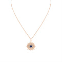Solaz Evil Eye Diamond and Sapphire Medallion Pendant
