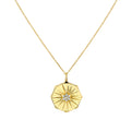Lineaire Fine Line Diamond Medallion Pendant