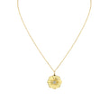 Lineaire Fine Line Diamond Medallion Pendant