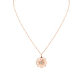 Lineaire Fine Line Diamond Medallion Pendant