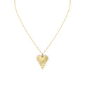 Lineaire Fine Line Diamond Heart Pendant
