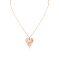Lineaire Fine Line Diamond Heart Pendant