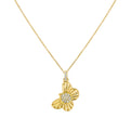 Lineaire Fine Line Shell Butterfly Diamond Pendant