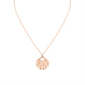 Lineaire Sculpted Shell Pendant with Spaced Diamonds