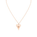 Lineaire Fine Line Diamond Heart Pendant