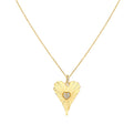 Lineaire Fine Line Diamond Heart Pendant