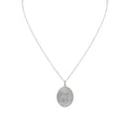 Lineaire Fine Line Diamond Shell Oval Medallion Pendant
