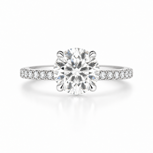 1.79 CTW Forevermark Round Diamond Engagement Ring in 14K White Gold