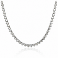 White Gold 12ctw Diamond Riviera Necklace