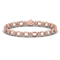 Interlocking Open Circle and Vlora Star Bracelet with Diamonds