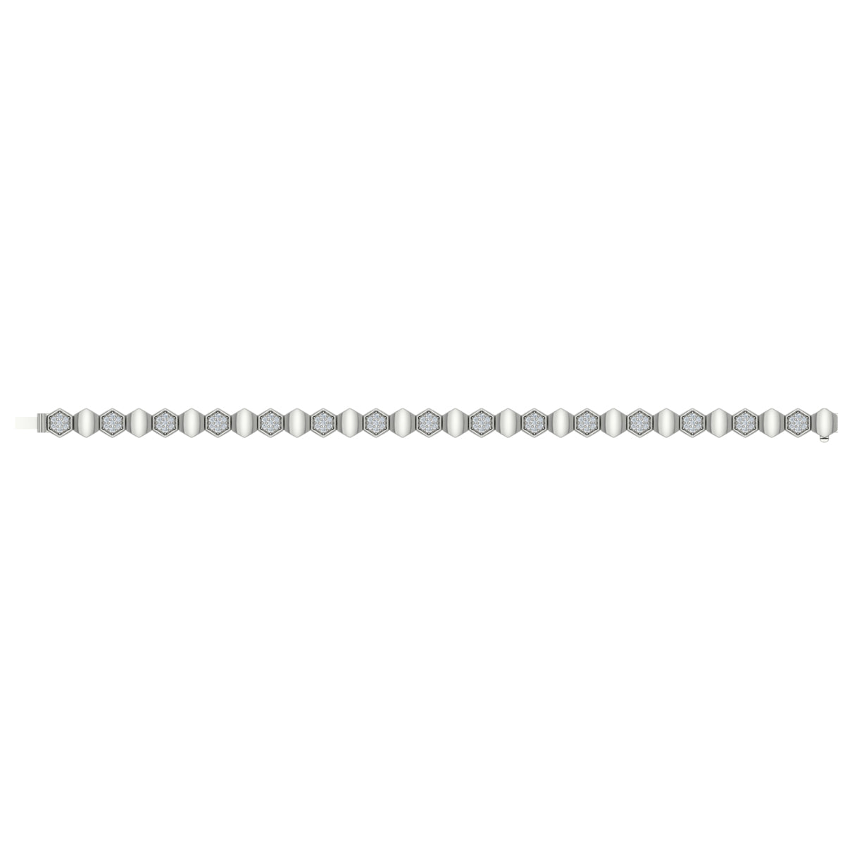 Diamond Cluster Honeycomb Bracelet