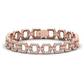 Diamond Open Honeycomb Link Bracelet