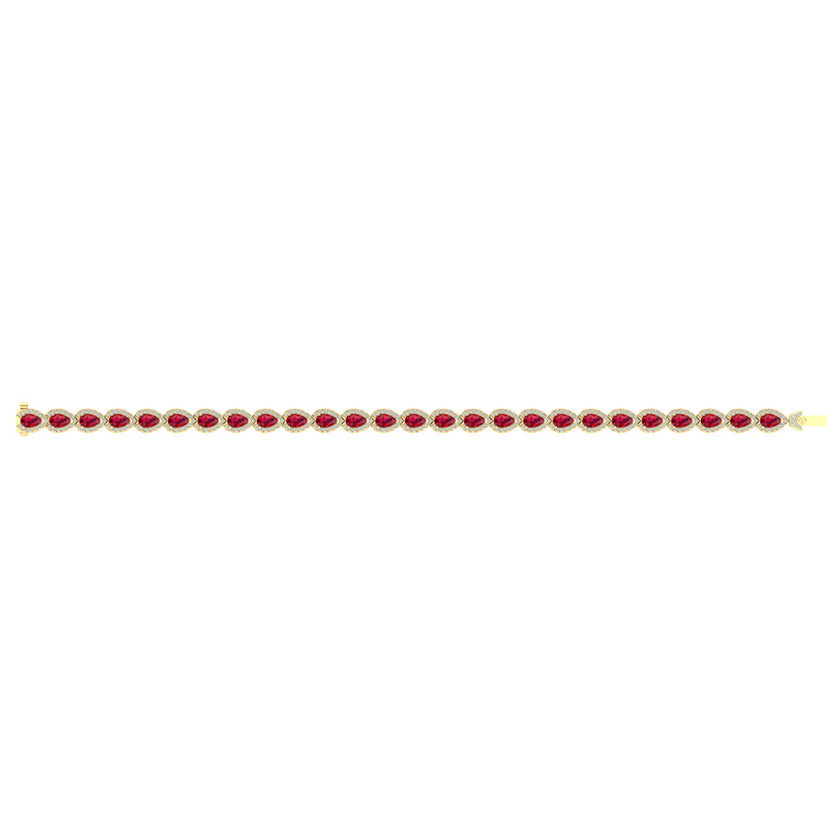 Diamond and Ruby Hinged Bangle