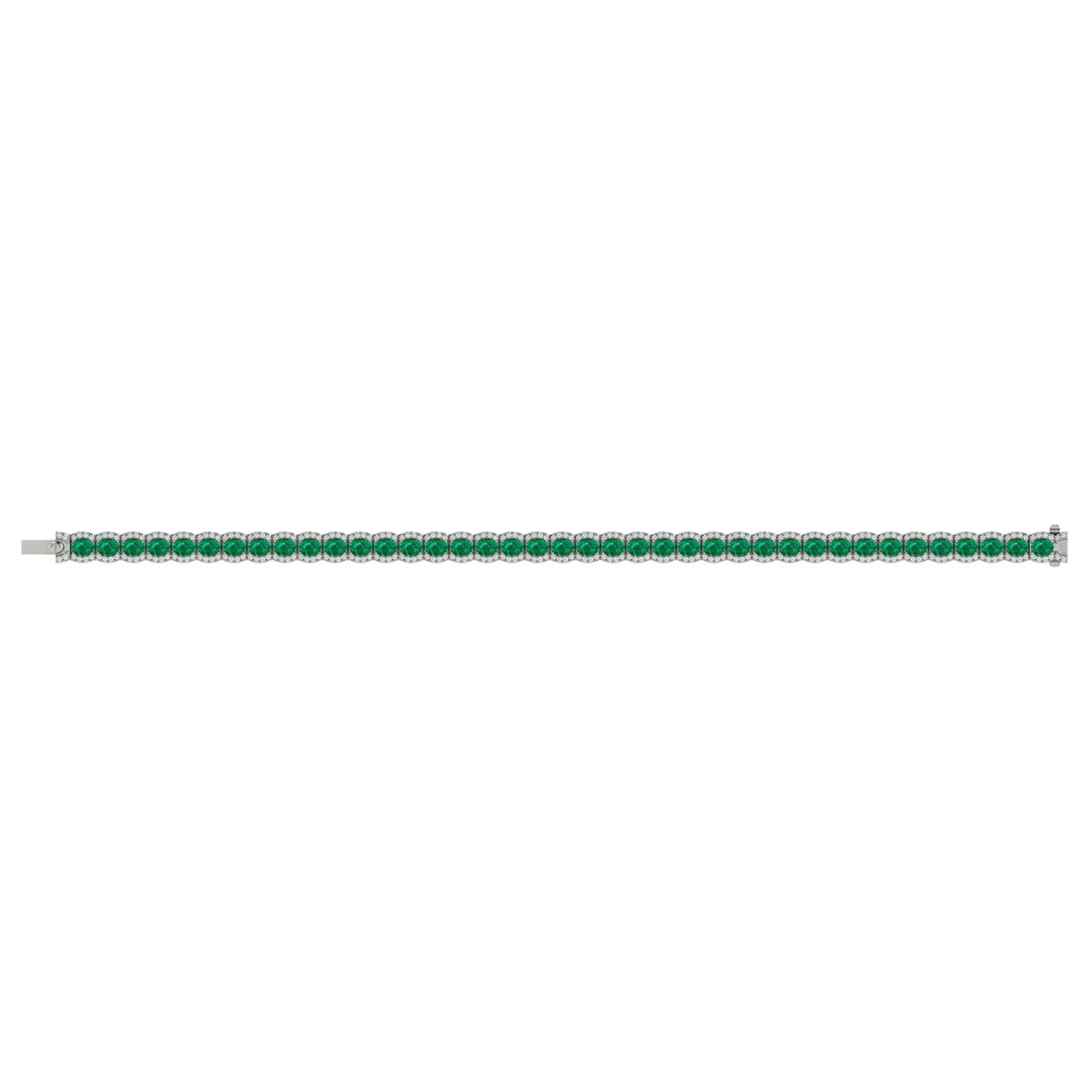 Diamond and Emerald Bracelet