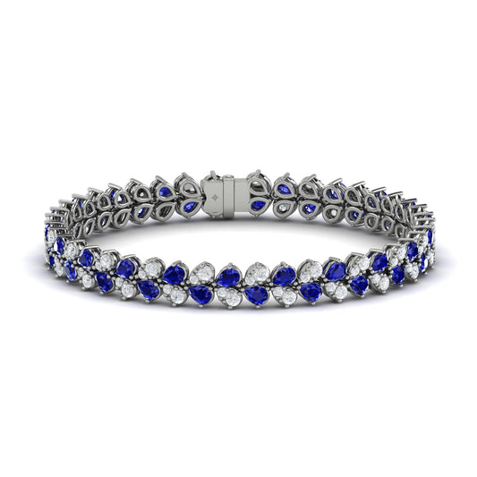 Diamond and Sapphire Bracelet