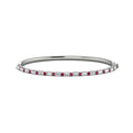 Diamond Baguette and Ruby Hinged Bangle