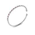 Diamond Baguette and Ruby Hinged Bangle