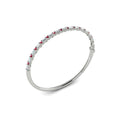 Diamond Baguette and Ruby Hinged Bangle