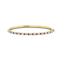 Diamond Baguette and Ruby Hinged Bangle