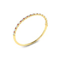 Diamond Baguette and Ruby Hinged Bangle