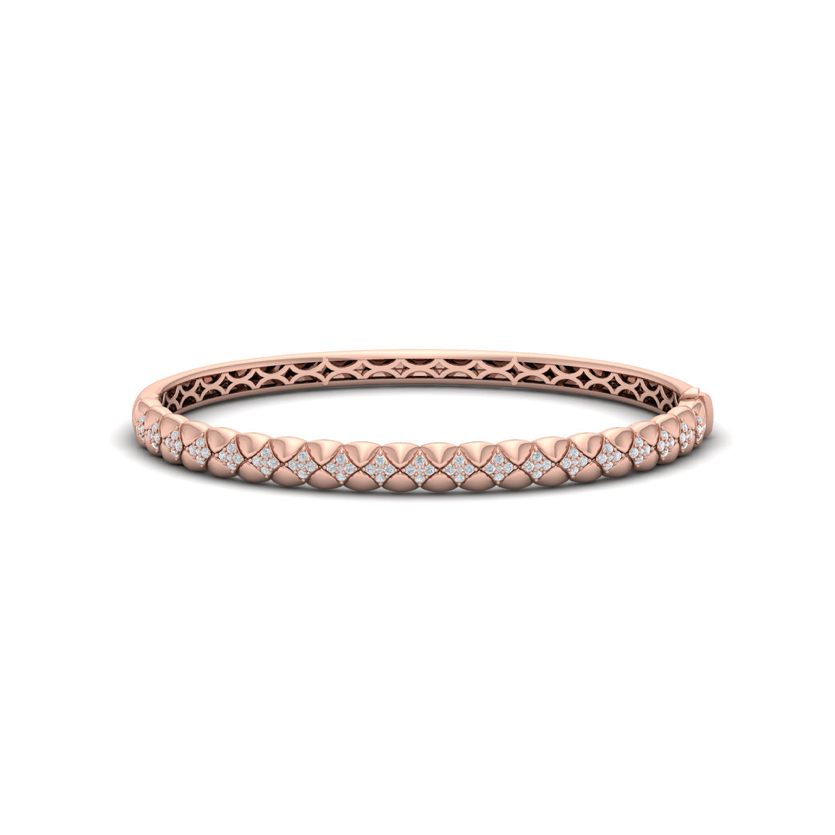 Diamond Tufted Vlora Star Hinged Bangle