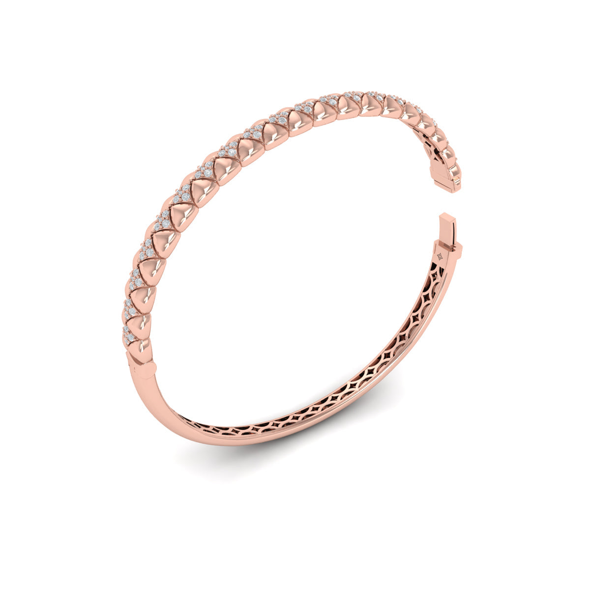 Diamond Tufted Vlora Star Hinged Bangle