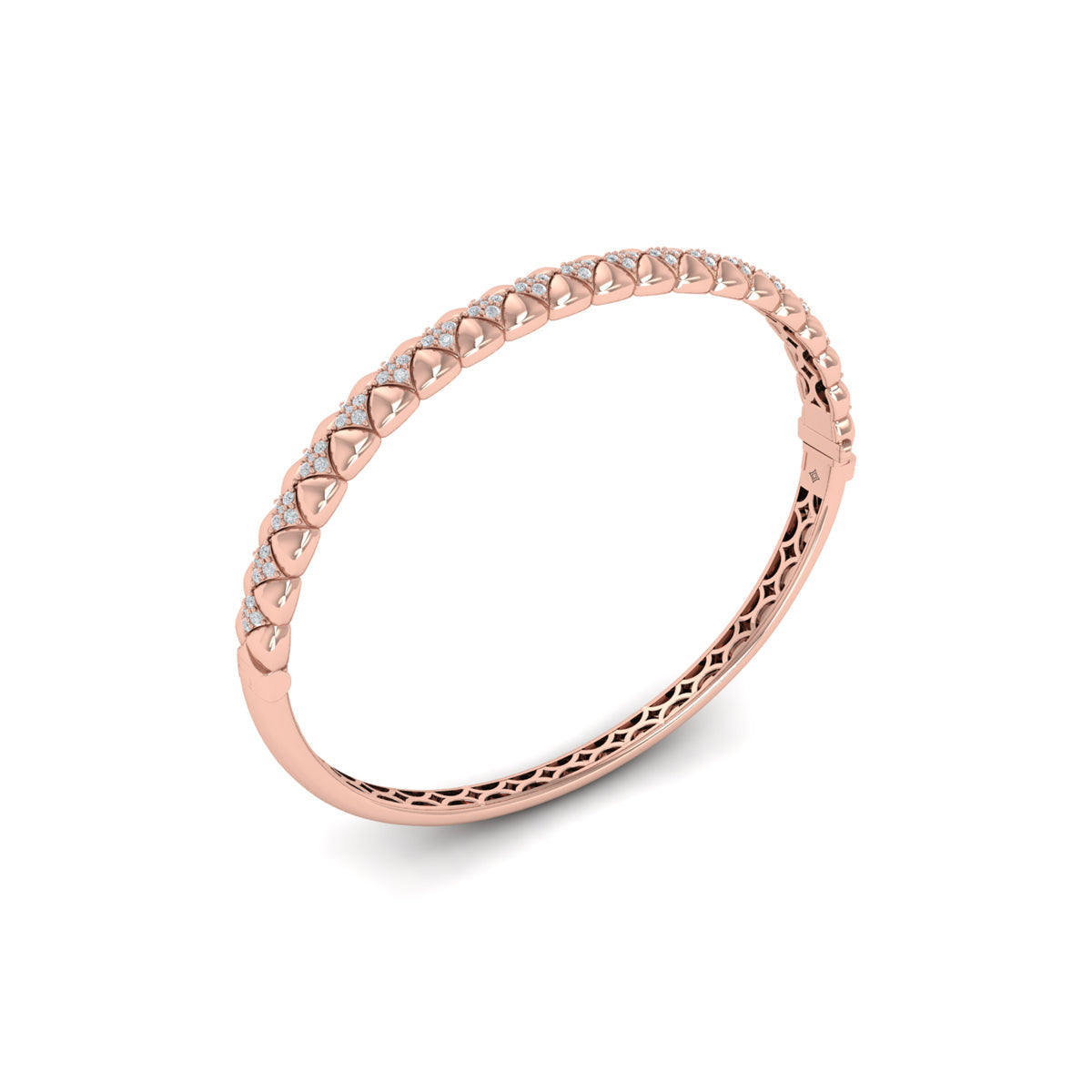 Diamond Tufted Vlora Star Hinged Bangle