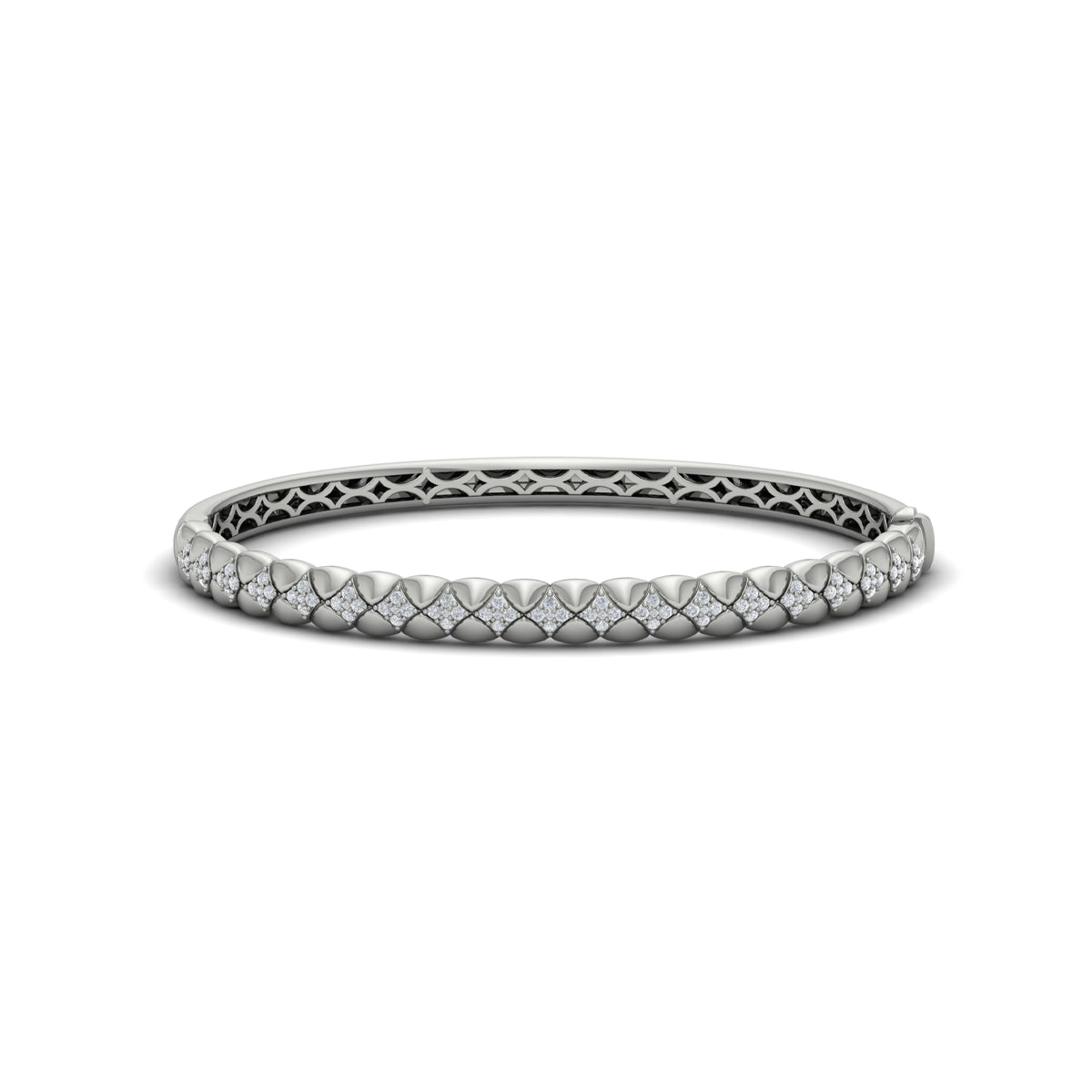 Diamond Tufted Vlora Star Hinged Bangle