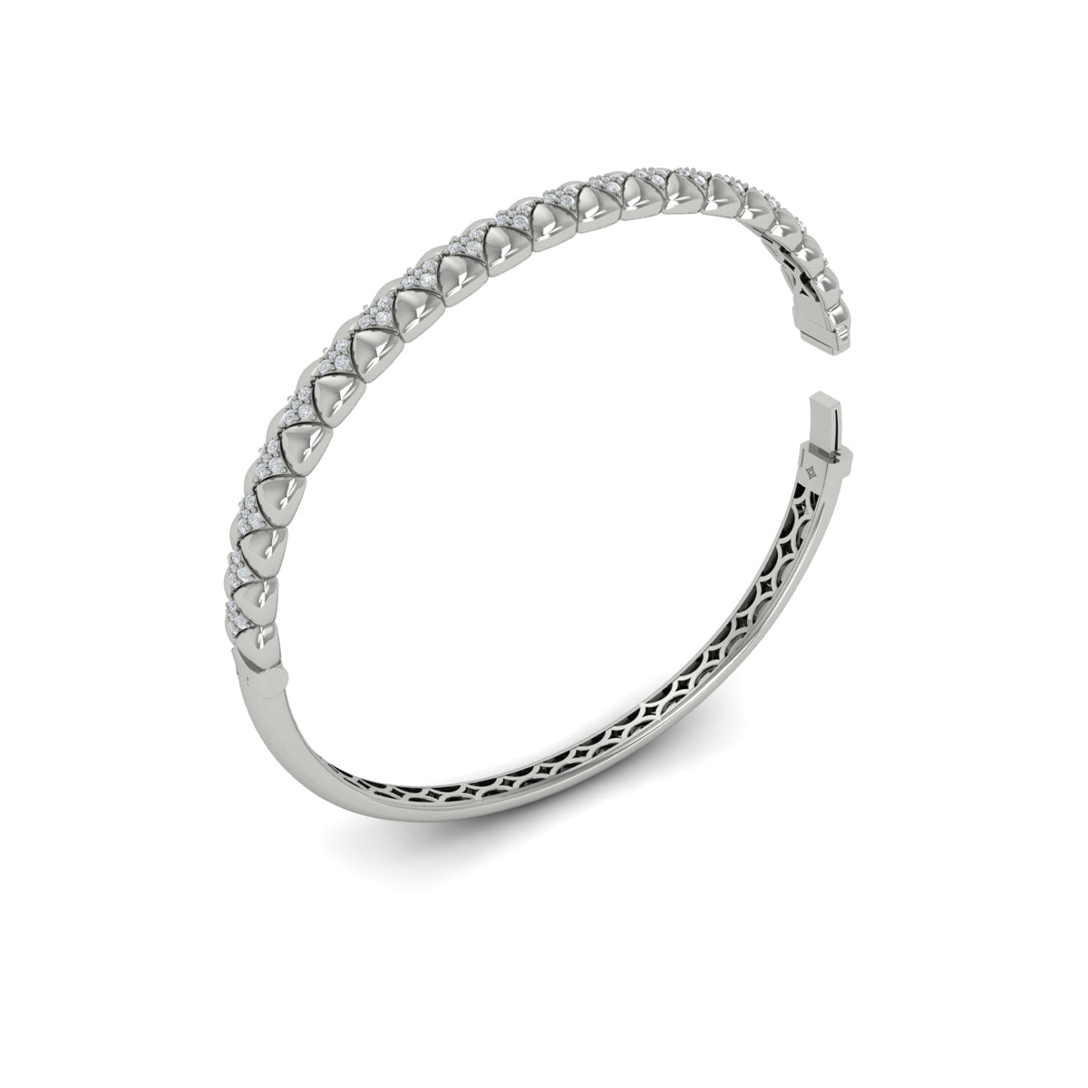 Diamond Tufted Vlora Star Hinged Bangle