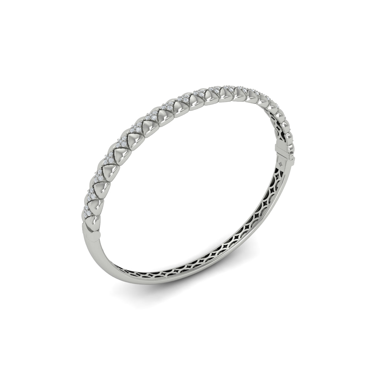 Diamond Tufted Vlora Star Hinged Bangle