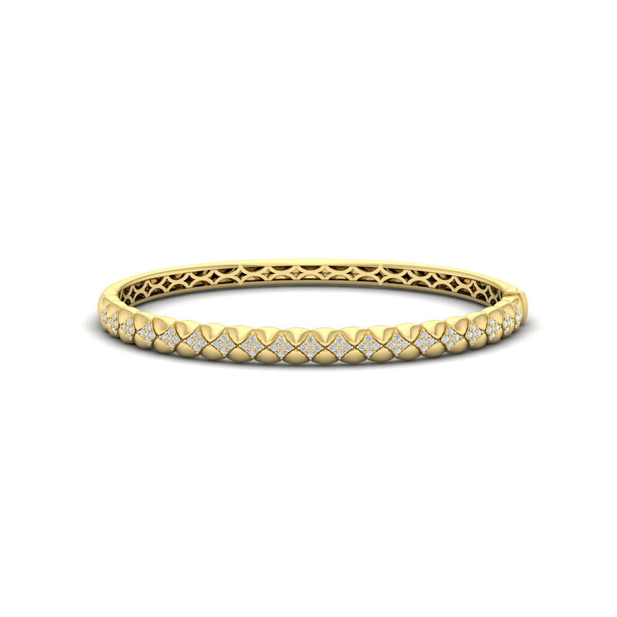 Diamond Tufted Vlora Star Hinged Bangle