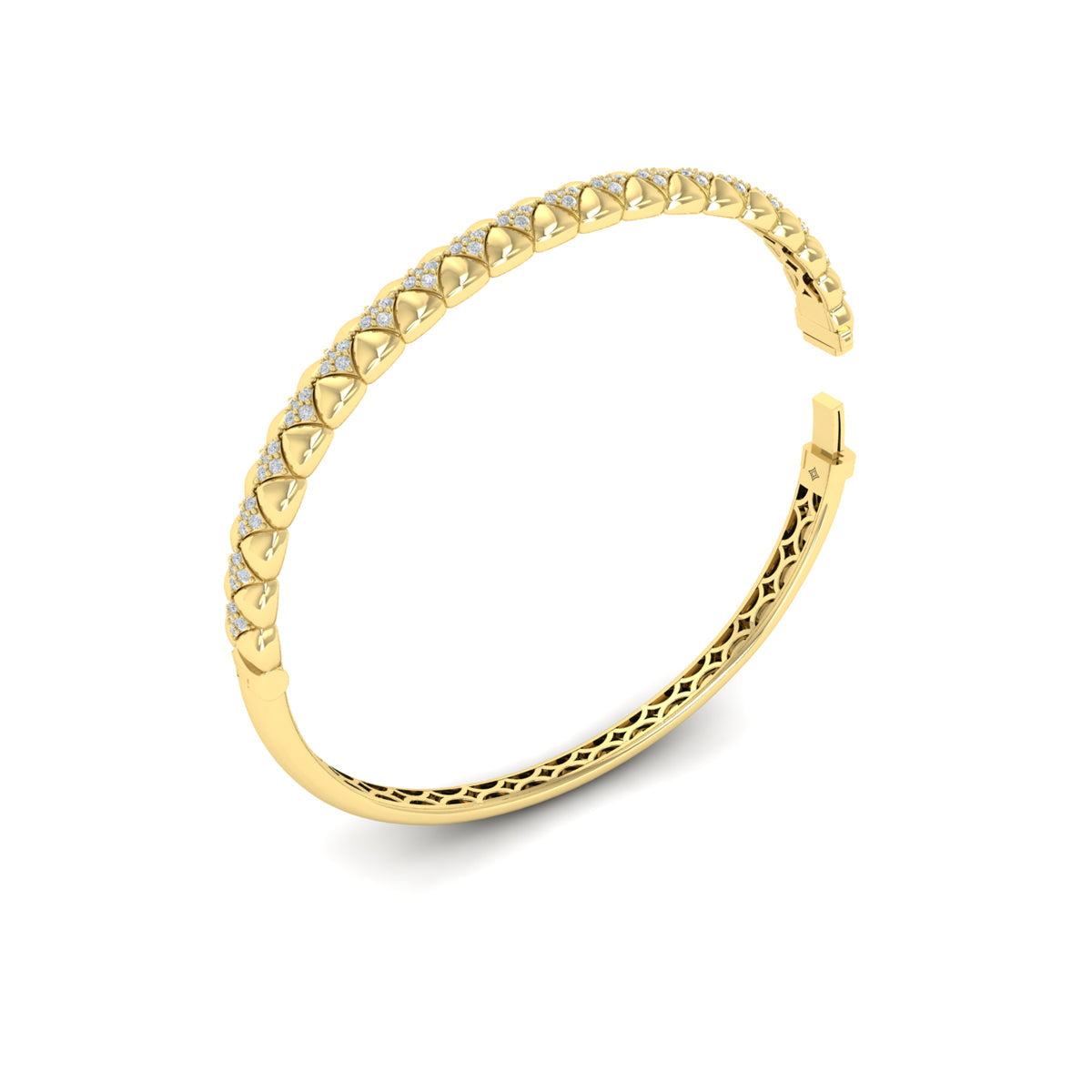 Diamond Tufted Vlora Star Hinged Bangle