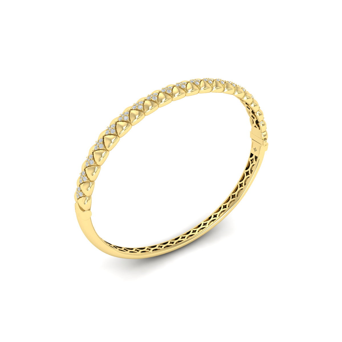 Diamond Tufted Vlora Star Hinged Bangle