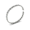 Alternating Diamond Twist Bangle Bracelet