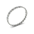 Alternating Diamond Twist Bangle Bracelet