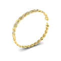 Alternating Diamond Twist Bangle Bracelet