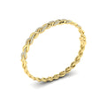 Alternating Diamond Twist Bangle Bracelet