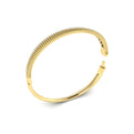 Fluted Bangle with Diamonds