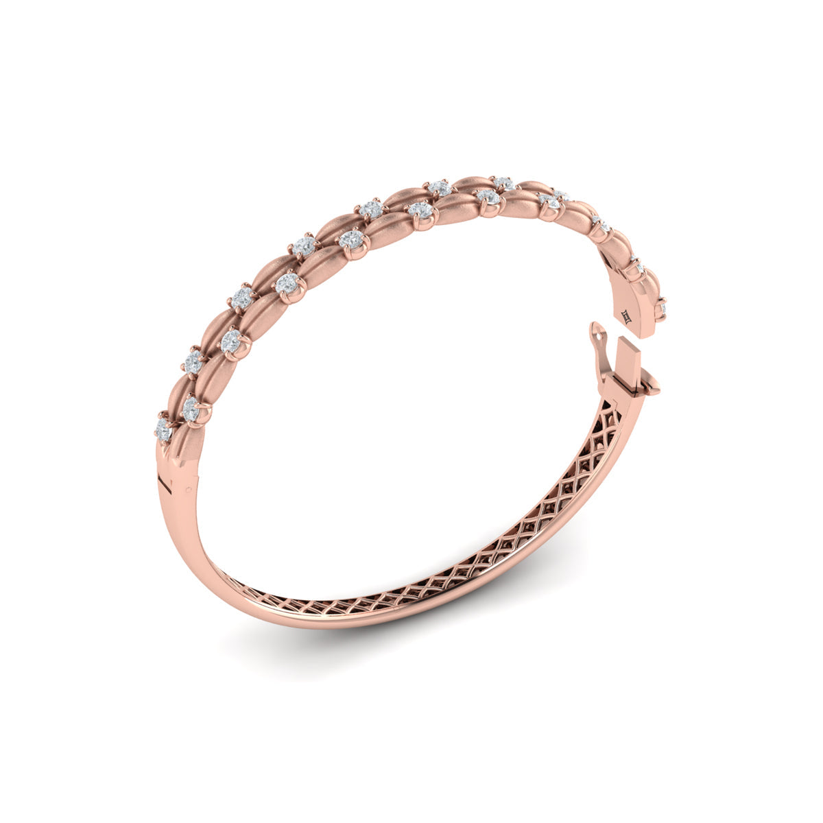 Double Madeleine Bangle with Sanded Finish