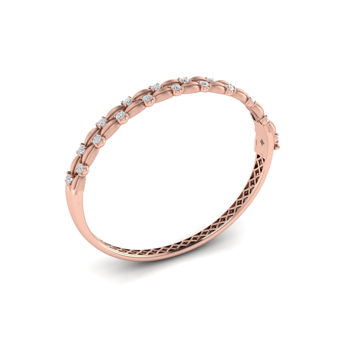 Double Madeleine Bangle with Sanded Finish