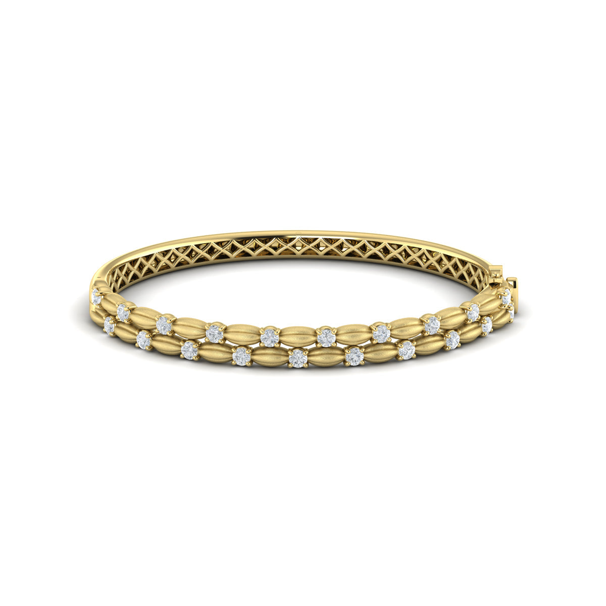 Double Madeleine Bangle with Sanded Finish