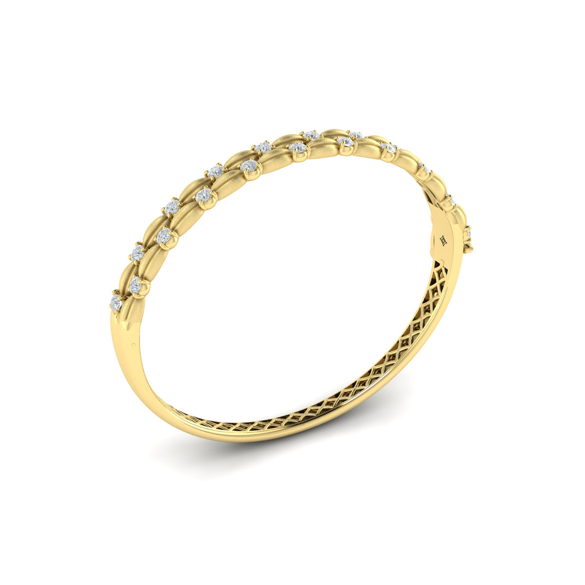 Double Madeleine Bangle with Sanded Finish