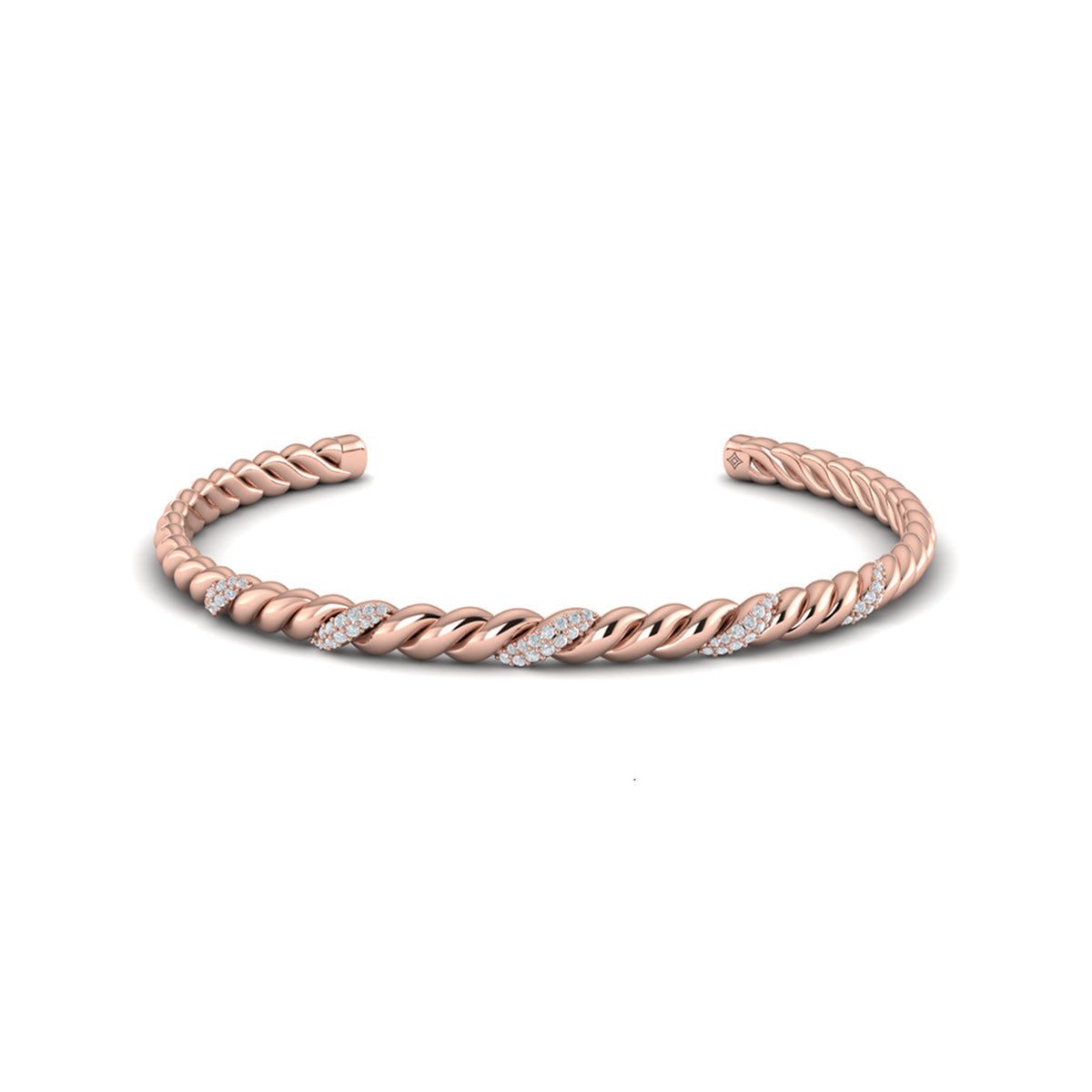 Slim Conch Twist Cuff Bracelet
