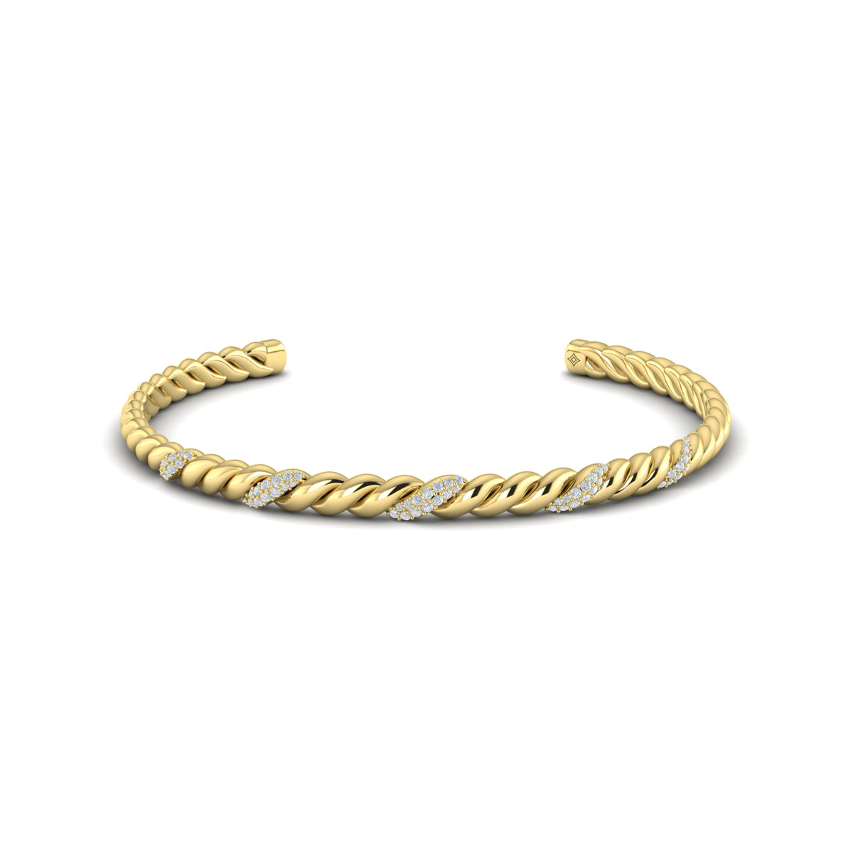 Slim Conch Twist Cuff Bracelet