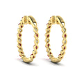 Inside Out Diamond and Ruby  Hoop Earrings